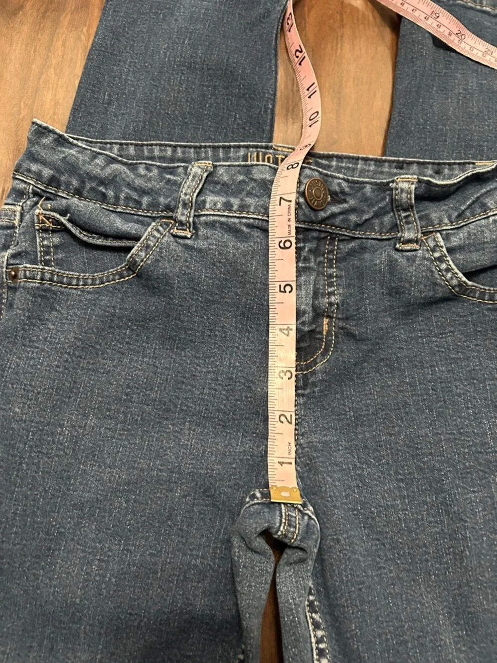 Justice Girls Dark Wash Mid Rise Super Skinny Jeans